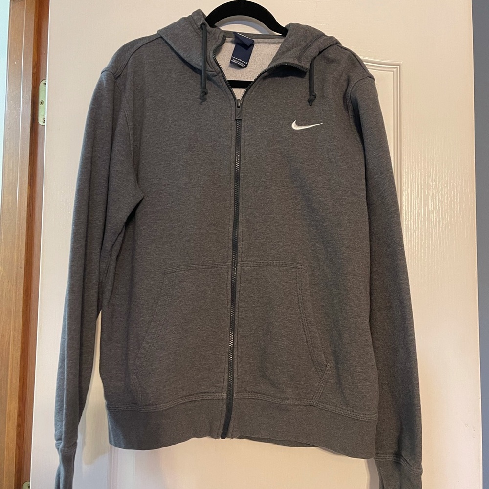 Mens Grey Nike zip up hoodie